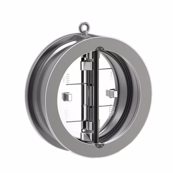 Padrão ANSI fabricado na China em aço inoxidável com placa dupla e válvula de retenção wafer