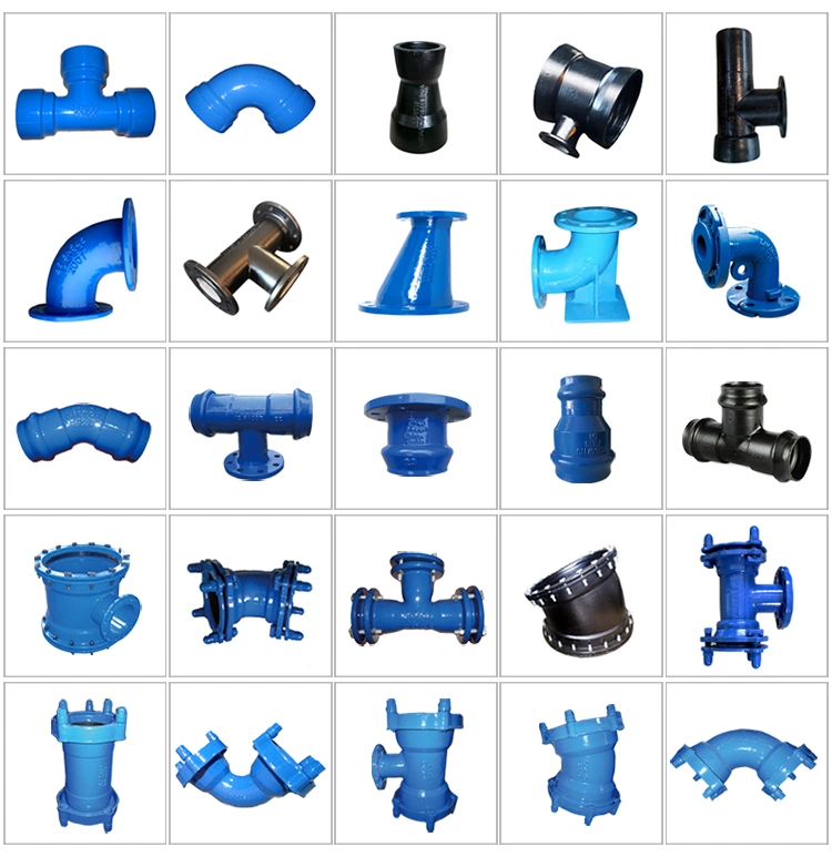 Awwa C110 Di Ductile Iron Flanged Pipe Fitting Equal Tee